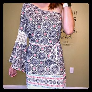 Small. Off the shoulder dress.